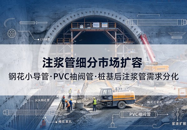 湟源注浆管细分市场扩容，隧道钢花小导管、PVC 袖阀管、桩基后注浆管需求分化